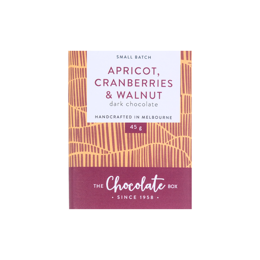 Dark Apricot, Cranberry and Walnut Bar, 45g *Small Batch*