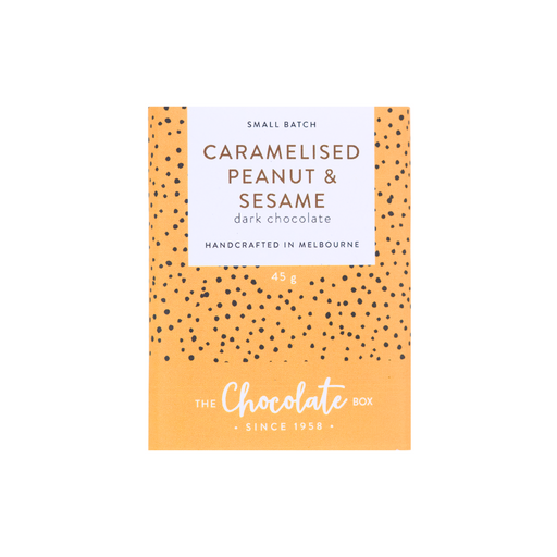 Dark Caramelised Peanut and Sesame Bar, 45g *Small Batch*