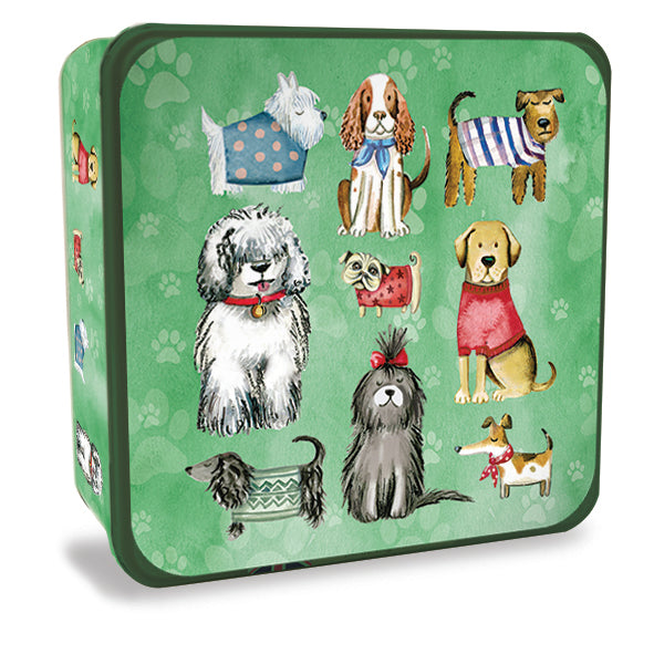 Dogs in Jumpers Embossed Tin 160g