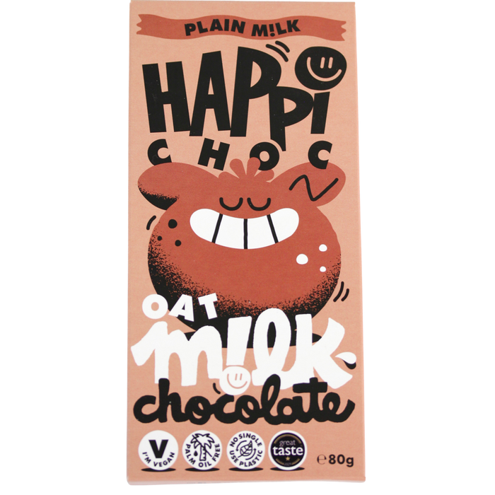 Happi Oat Blocks Oat Milk Chocolate 80g
