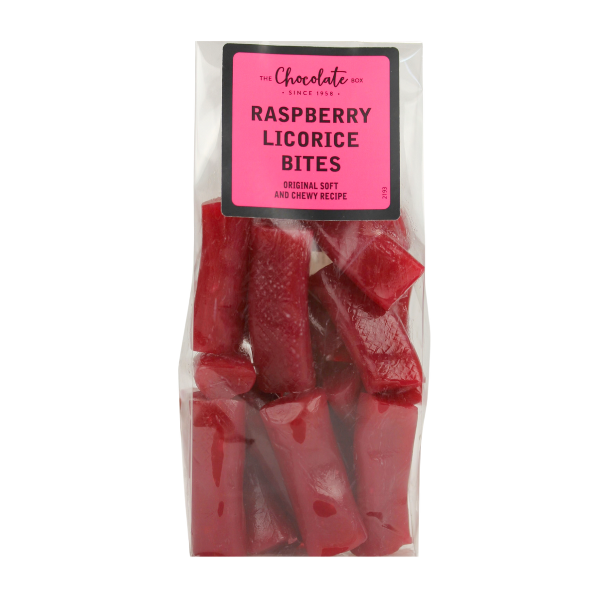 Raspberry Licorice Bites 250g — Chocolate Box
