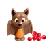 Barry the Bat with Giant Orange Balls