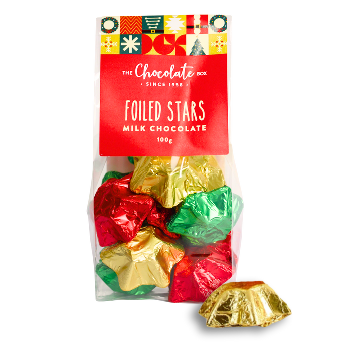 Christmas Milk Chocolate Stars 100g