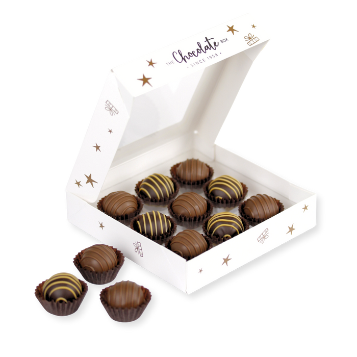 Zesty Dark Orange and Creamy Milk Truffles Box 120g (9pc)