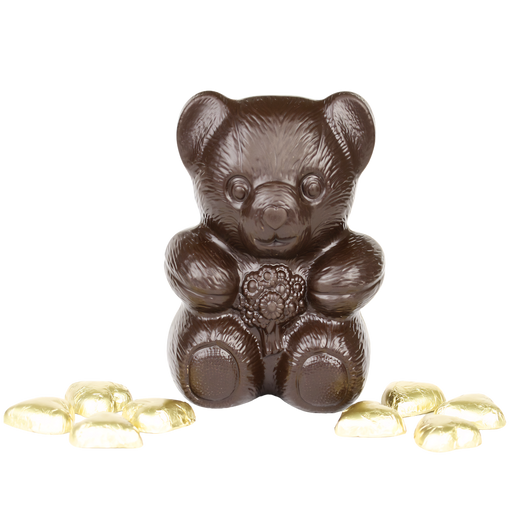 Teddy Bear with Hearts Dark 240g