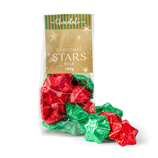 Milk Chocolate Foiled Stars 100g - Gluten Free