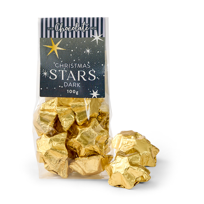 Dark Chocolate Foiled Stars 100g