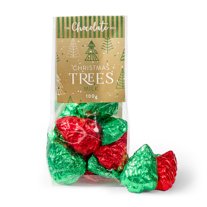 Milk Chocolate Foiled Christmas Trees 100g