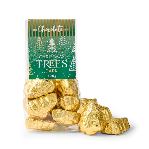 Dark Chocolate Foiled Christmas Trees 100g - Gluten Free