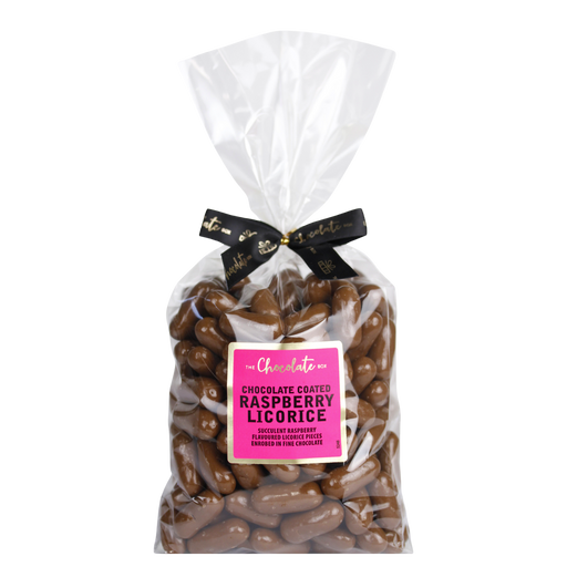 Milk Chocolate Raspberry Licorice Logs 1kg