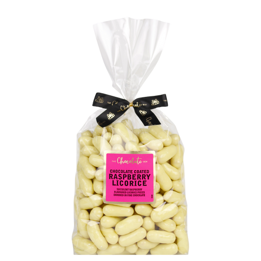 White Chocolate Raspberry Licorice Logs 1kg