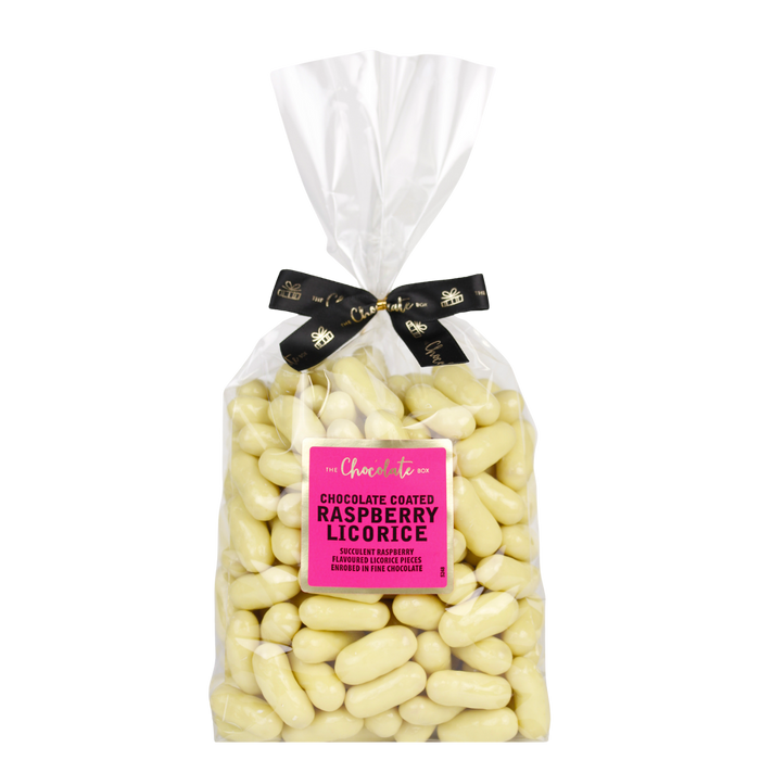 White Chocolate Raspberry Licorice Logs 1kg