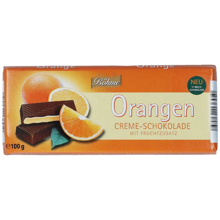 Bohme (Halloren) Filled Orange Bar  100g