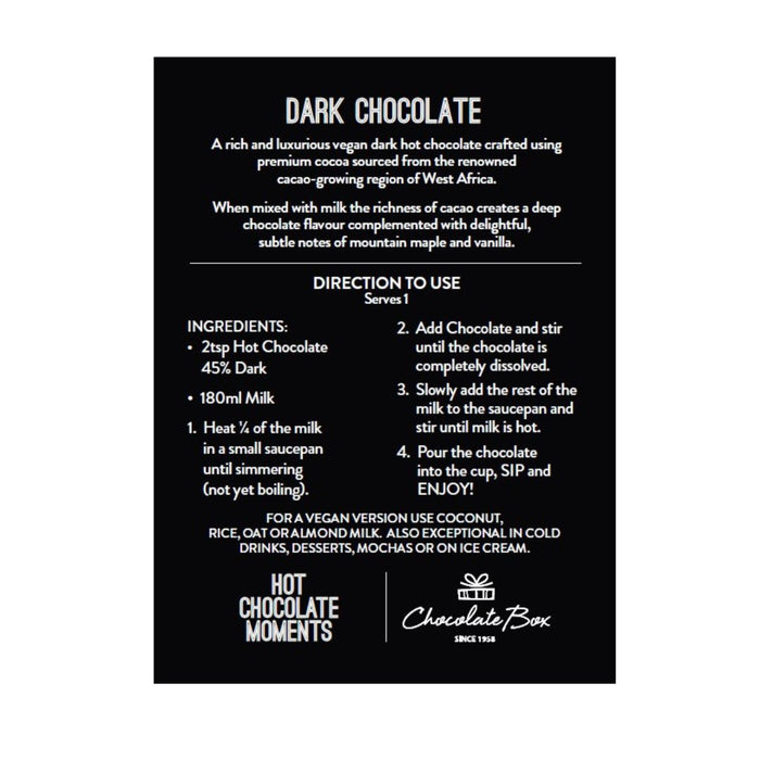 Hot Chocolate Drinking Powder Dark 200g