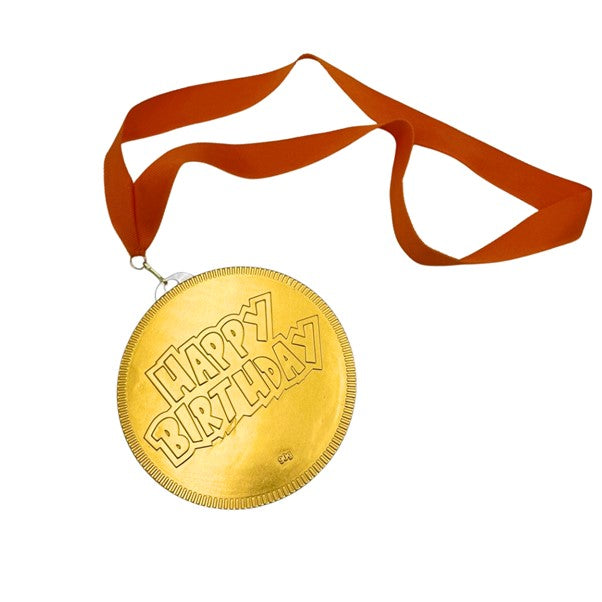 Giant Gold Medal Happy Birthday 90g