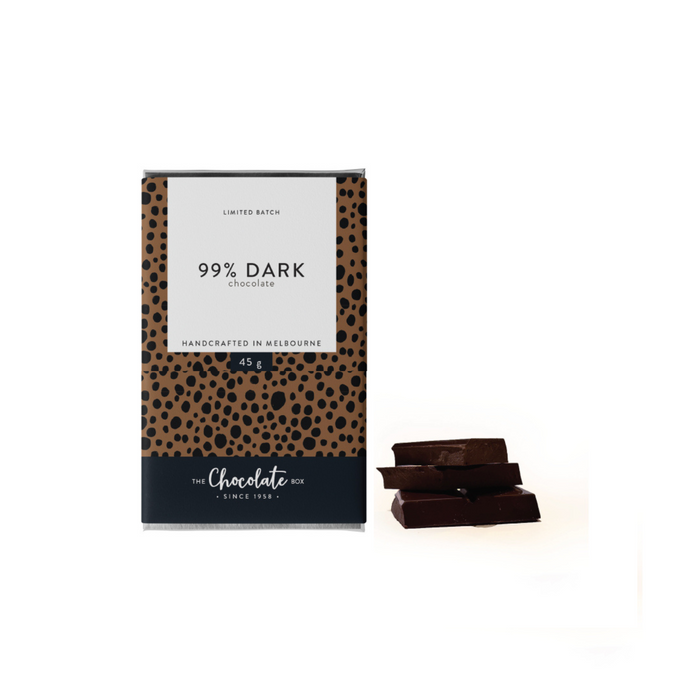 Dark Chocolate Bar, 99% Cocoa, 45g *Limited Batch*