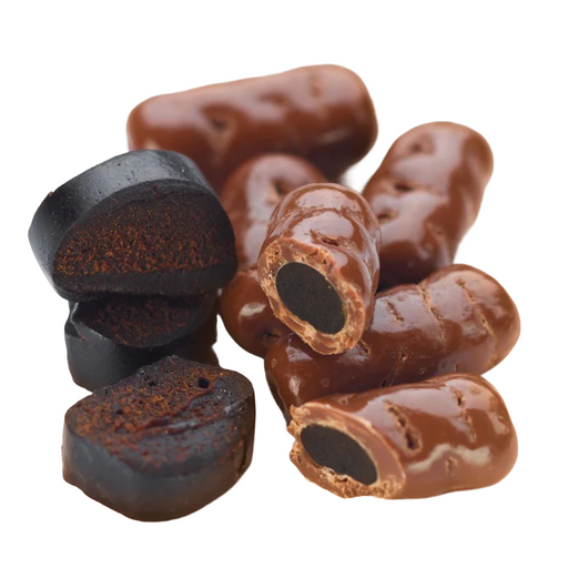 Milk Chocolate Licorice Logs, 400g Bag