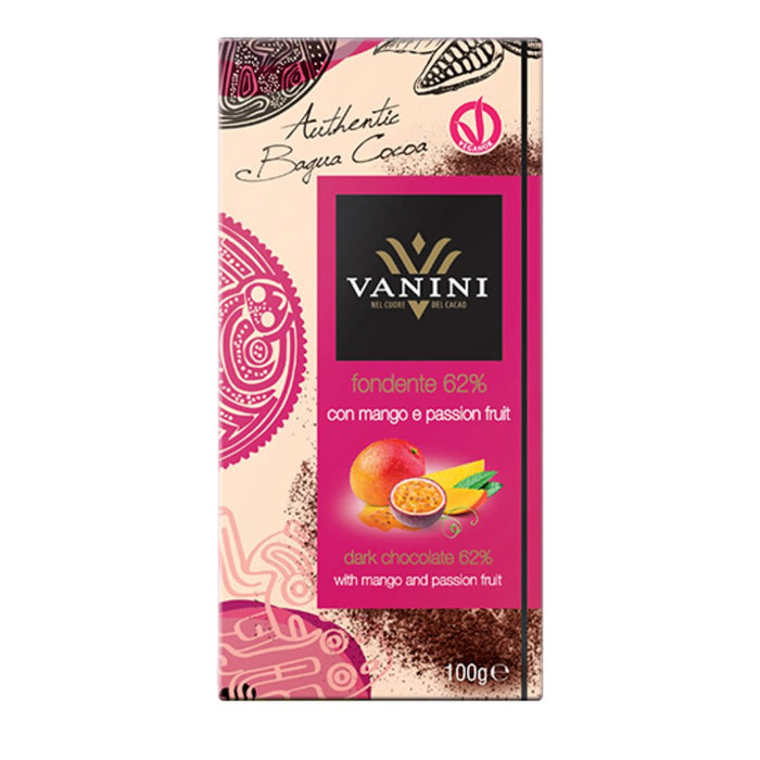 Vanini Dark Mango Passionfruit 62% Cocoa Block 90g