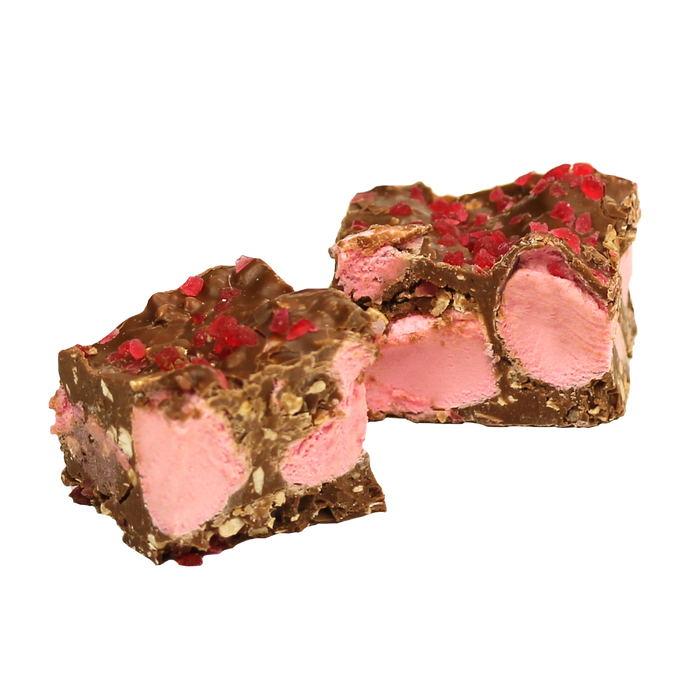 Milk Raspberry Chips & Jellies Rocky Road Box 200g