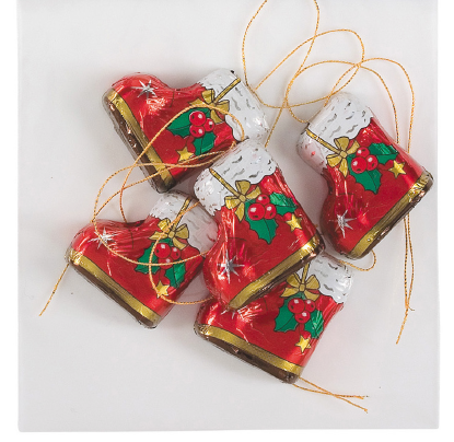 Foiled Christmas Boots 5 pack