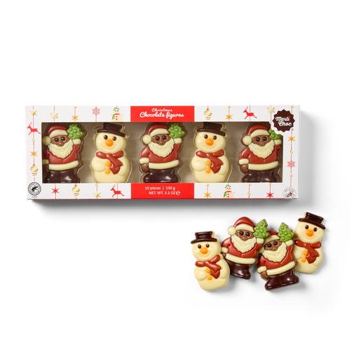 Decorated Santa & Snowmen Gift Box 150g