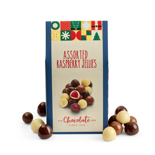 Christmas Assorted Raspberry Jellies Box 300g
