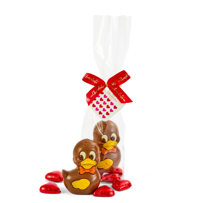Brown Swimming Duck with Hearts 80g