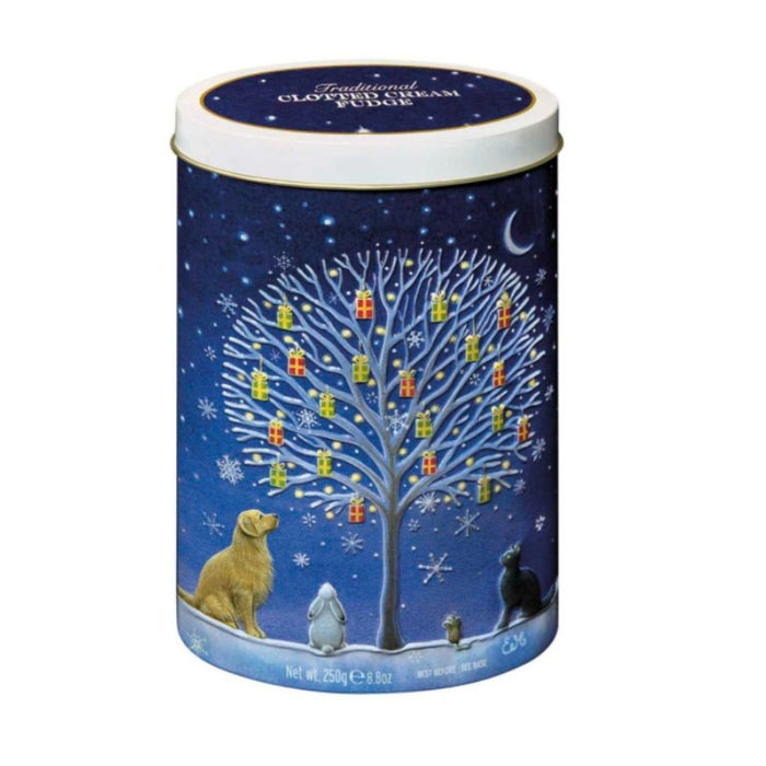 Christmas Tree Clotted Cream Fudge 250g Tin