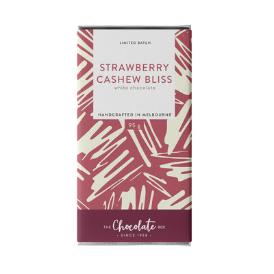 White Strawberry Cashew Bliss Block, 95g *Limited Batch*