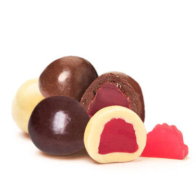 Assorted Chocolate Raspberry Jellies 650g