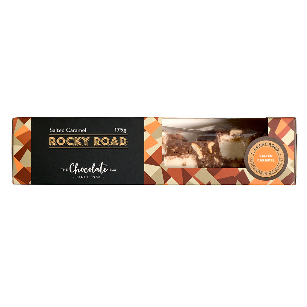 Milk Salted Caramel Rocky Road Box 175g — Chocolate Box