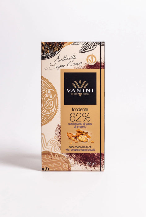 Vanini Block Dark Amaretto Biscuit 100g