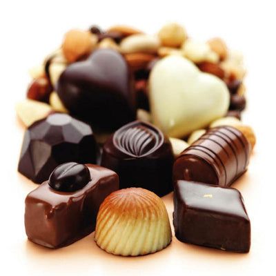 assorted classic creams, pralines and European style chocolate assortment