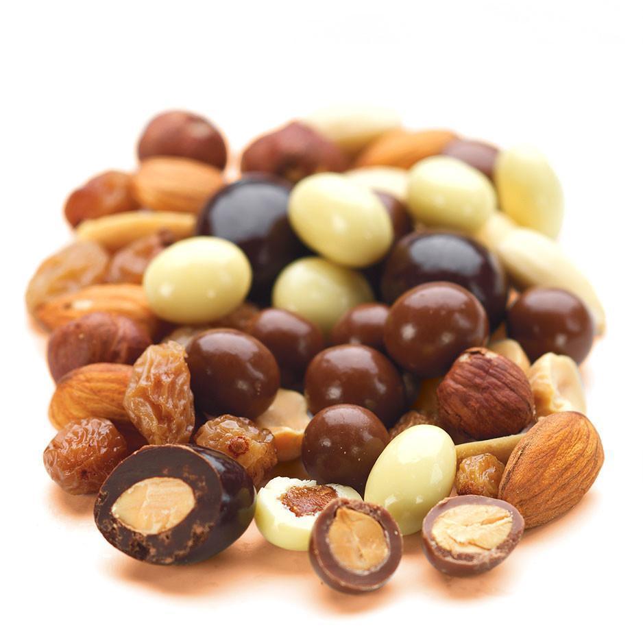 Chocolate mix: nuts, fruit and chocolate