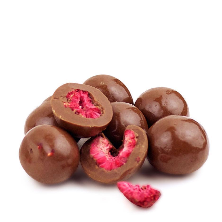 Dehydrated Raspberry Chocolate Freeze Dried Raspberries 120g — Chocolate Box