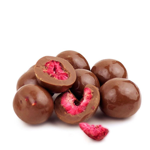 Freeze Dried Raspberries, Milk Chocolate 170g Bag