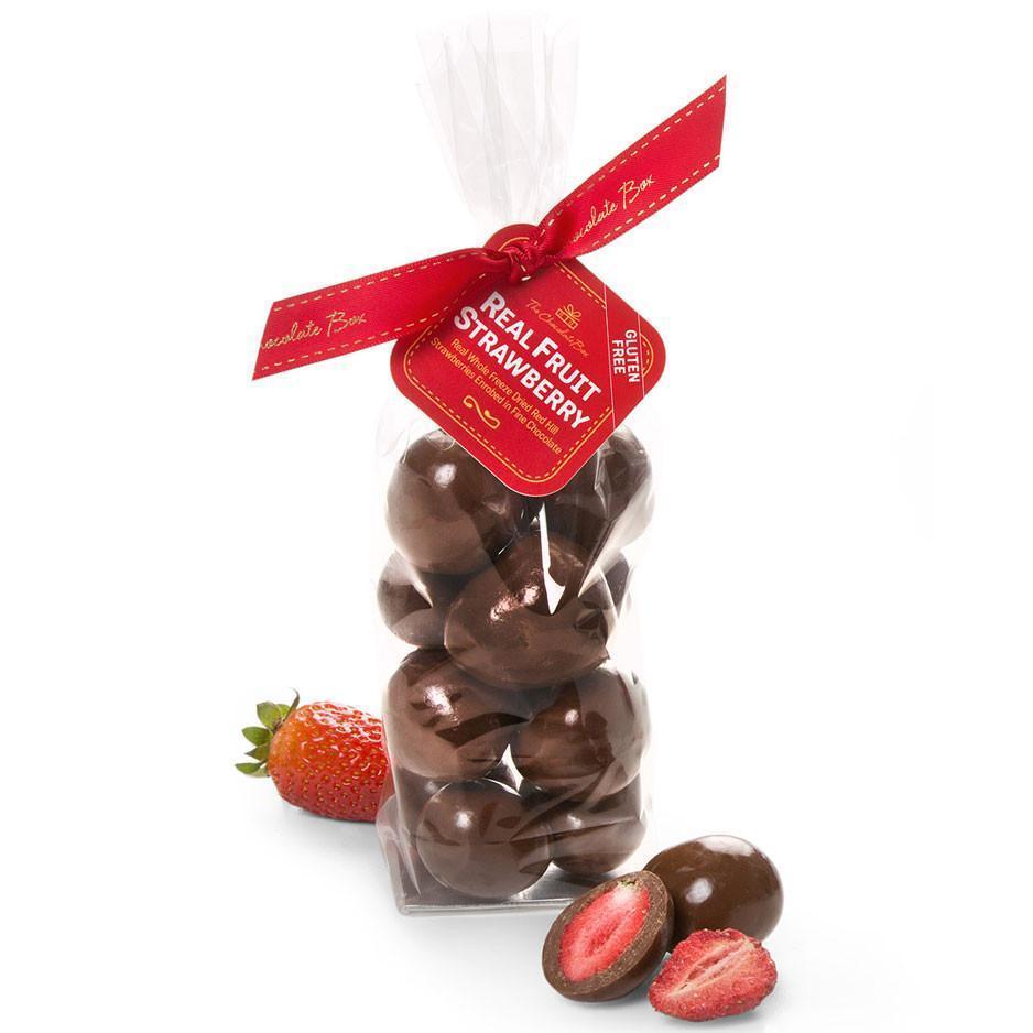 Milk Chocolate Freeze Dried Strawberries Gift Bag — Chocolate Box