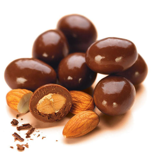 milk chocolate enrobed australian dry roasted almonds