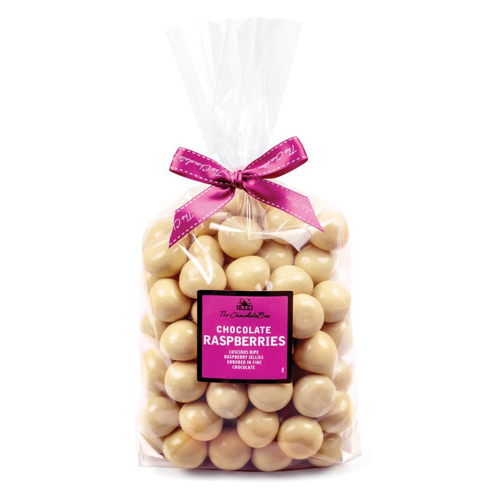 Raspberries, White Chocolate 1kg Bag